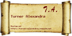 Turner Alexandra névjegykártya
